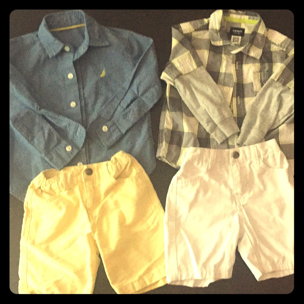 Nautical 2T Boys Long sleeve shirt and shorts